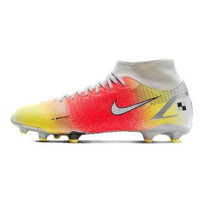 Футбольные бутсы Mercurial Superfly 8 Мужские Полувысокие Белые/Ярко-оранжевые/Металлик серебристый Кроссовки CV0948-108