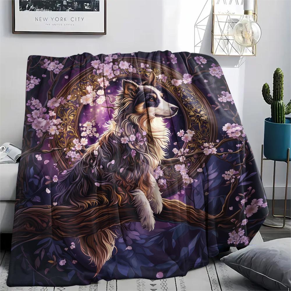 Australian Shepherd,pattern Flannel Blanket, High quality Comfortable for All Seasons, Home Decor, Warmth and Comfort, Perfect for Gifts.
