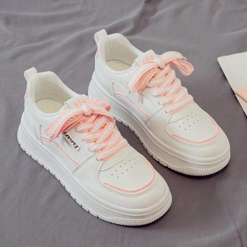 Designer Platform Running Sneakers Women Tennis Shoes Woman Walking Chunky Sneakers White Casual Slip On Vulcanized Shoes