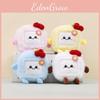 Adorable Tofu Stuffed Toy Keyring With Fluffy Short Plush For Backpack And Gift