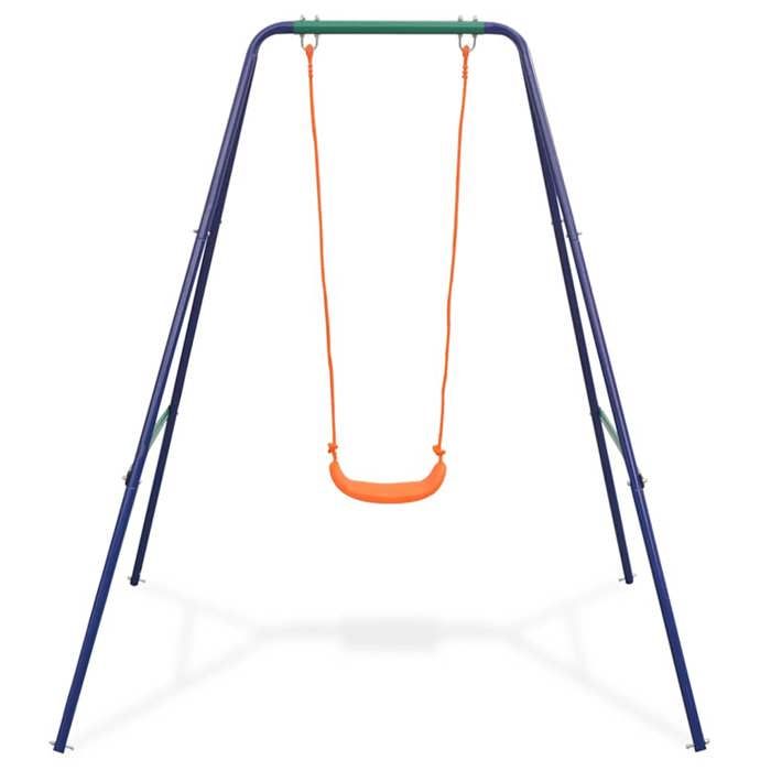 VidaXL Balançoire Simple 2-en-1 et Balançoire pour Tout-petits Orange Portique 91362