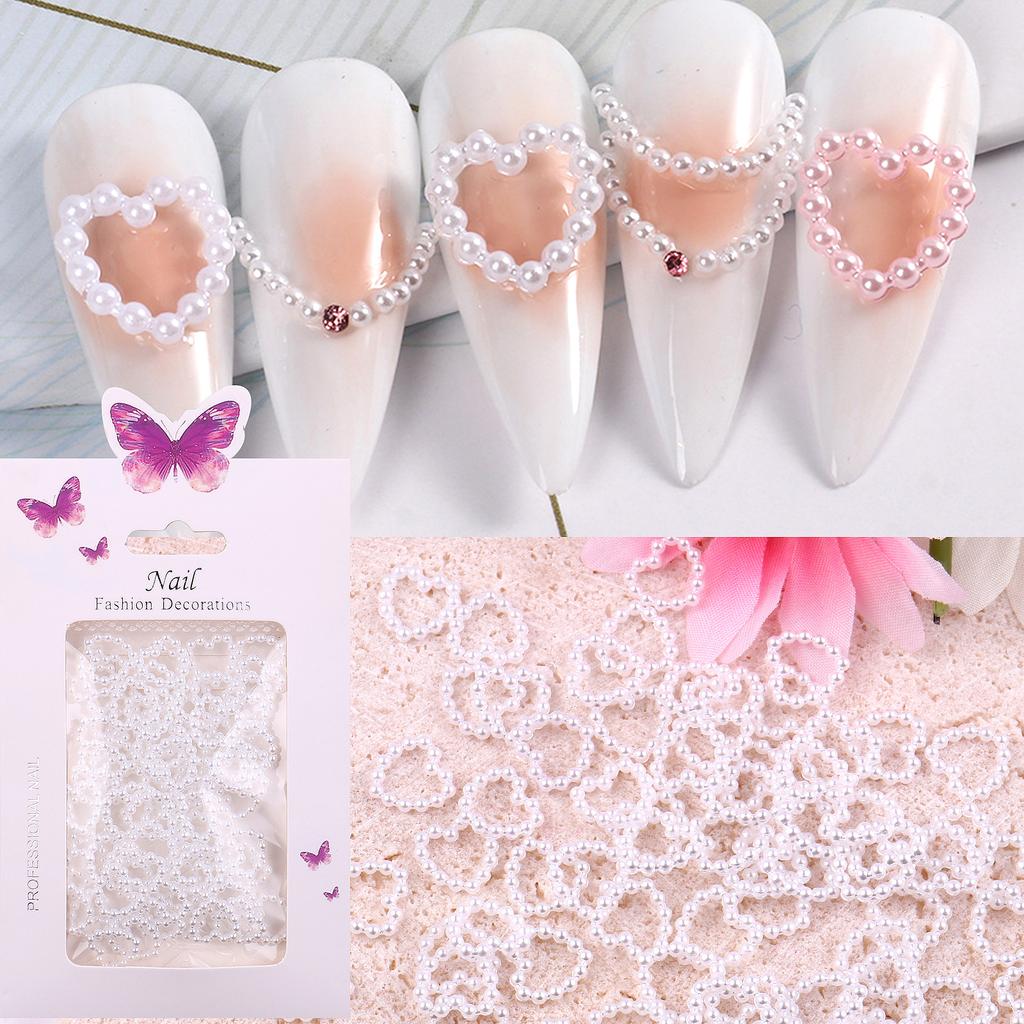 Bagged Three-Dimensional Butterfly Love Nail Art Jewelry Abs Resin Nail Art Pearl Nail Art Decoration Change