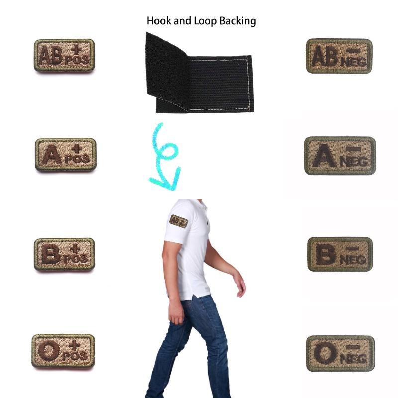 Премиальный вышитый патч с группой крови Ababo+pos Тактический идентификационный значок для военных энтузиастов