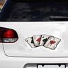 Funny Poker Pattern Car Truck Body Window Decoration Reflective Sticker Decal ADM