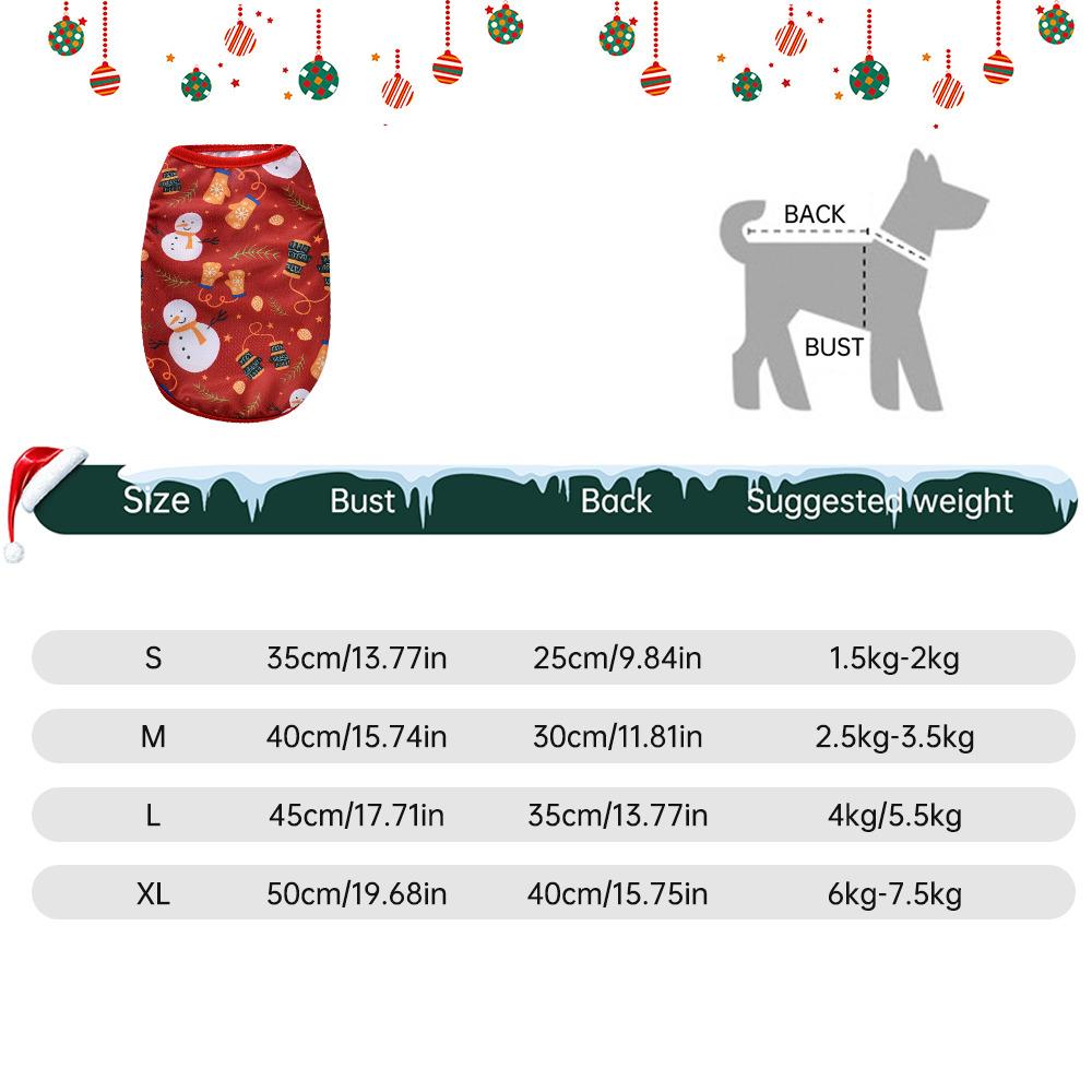 Рождественское платье Красный костюм для собак Юбка с галстуком-бабочкой Хлопковая одежда для бульдога Чихуахуа Йорк