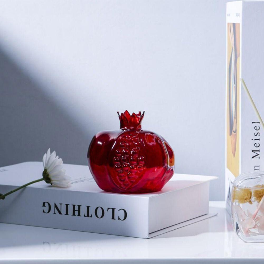 High Quality Pomegranate Transparent Flower Vase For Flowers Glass Vase Cachepot