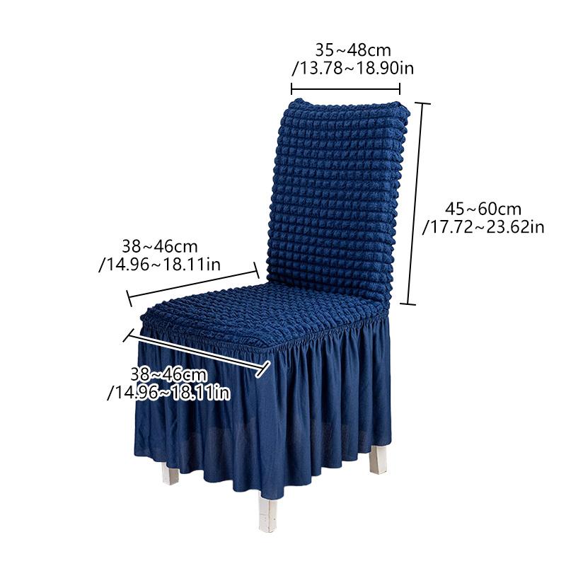 1 шт. универсальный толстый эластичный обеденный клетчатый чехол для вечеринки, украшения дома, чехол для стула с юбкой