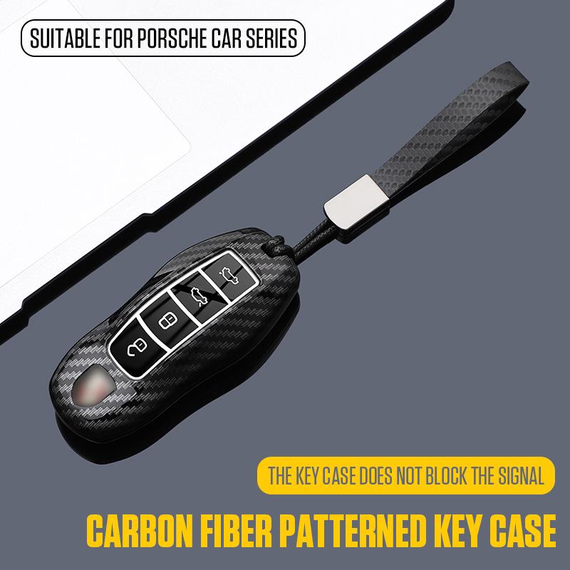 Porsche Carbon Fiber Key Cover for Panamera, Cayenne, Macan, 718, Taycan