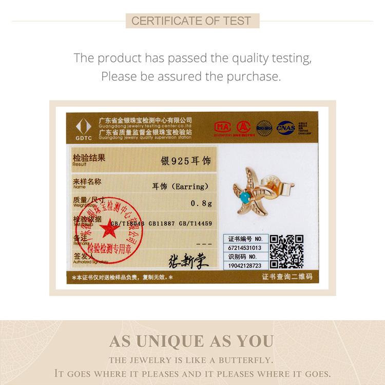 Женские серьги-гвоздики BAMOER из стерлингового серебра 925 пробы с загадочной испанской морской звездой