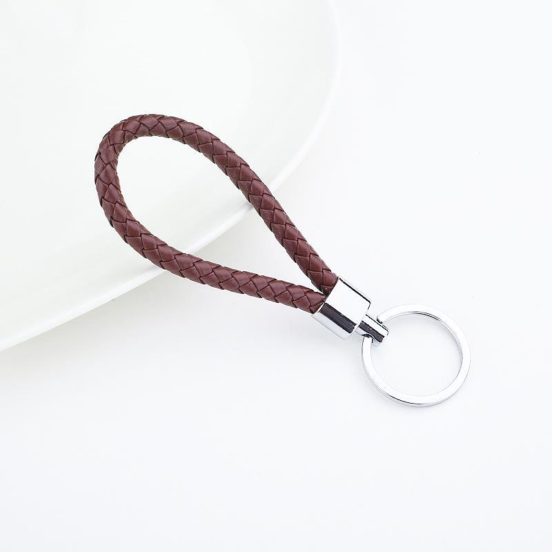 Плетеный веревочный брелок из искусственной кожи, сделай сам, сумка, подвеска, брелок для ключей, автомобильный брелок для ключей для мужчин и женщин, подарочные ювелирные изделия