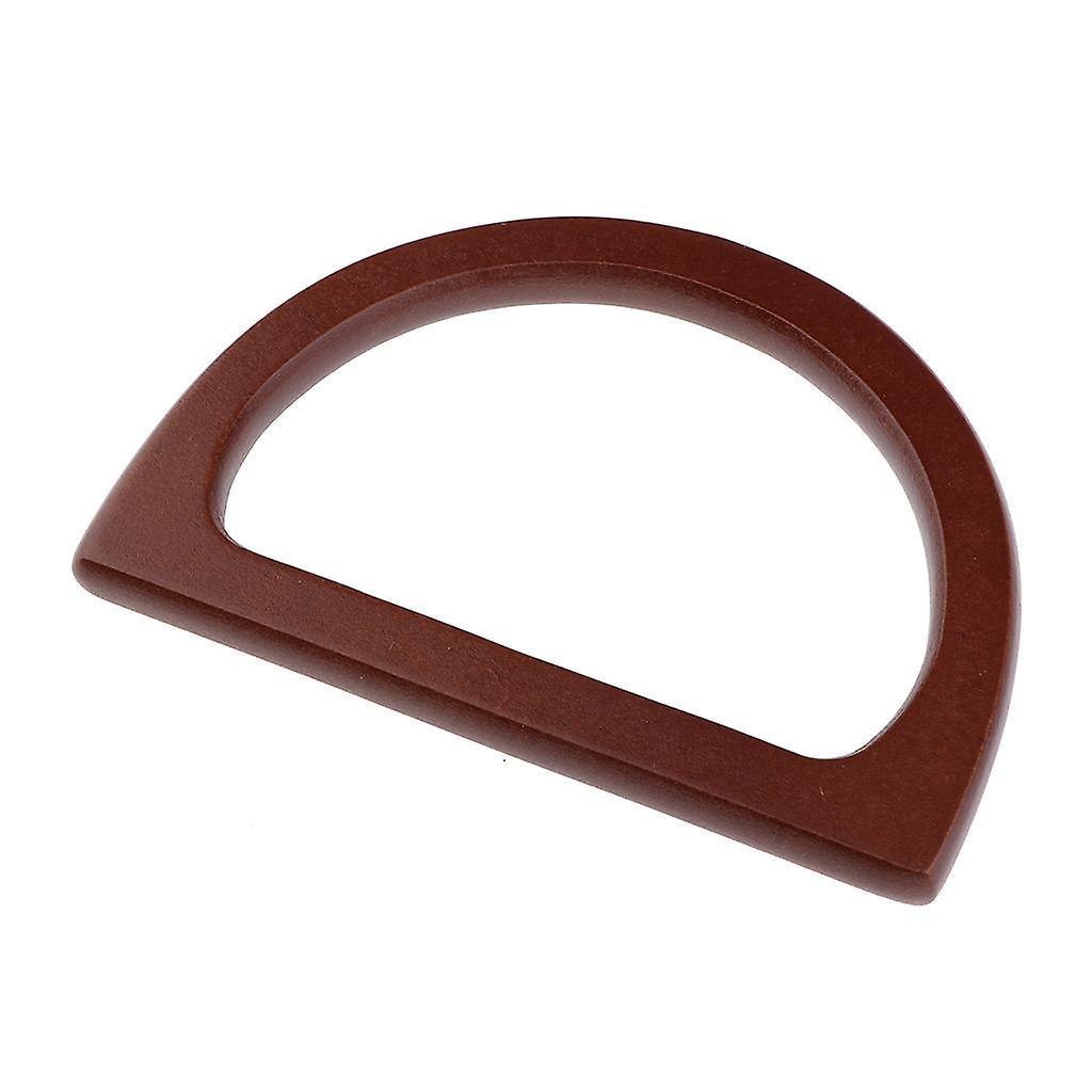 Wooden Handle Replacement for DIY Bag Handbag Purse Handle Frame Brown