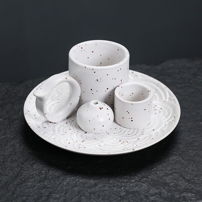 Новый керамический набор для благовоний - Многофункциональный домашний декор, 4-в-1 подставка для благовонных палочек и шалфея, держатель для пало санто и свечей