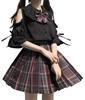 JK Uniform Cosplay Off Shoulder Sexy School Uniform Top and Bottom Set Sailor Uniform Traditional Uniform School Uniform Top and Bottom Set School