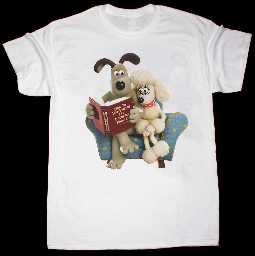 Vtg Wallace Gromit Gift For Fans Cotton S-5XL White Unisex Shirt AP407 Unisex T-Shirt