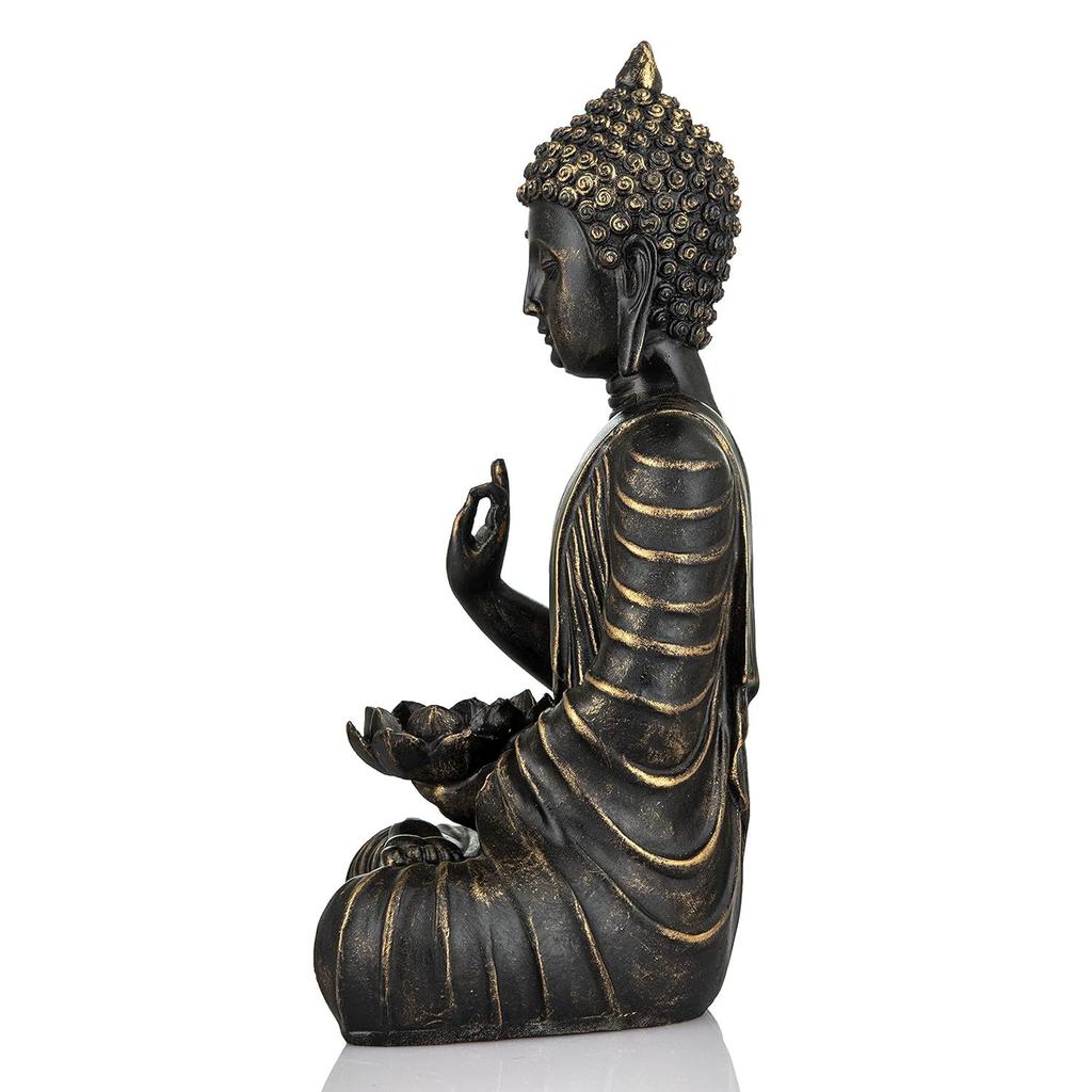 Sitting Buddha Statue Showpiece Idol Home Decor Items for Living Room and Gifts