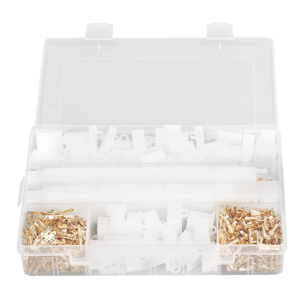Набор 580 шт. Клеммный соединитель Медный штекерный гнездовой обжимной соединитель Пластиковый блок для проводки