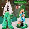 Мини-волшебная растущая рождественская елка, бумажные забавные научные цветущие игрушки для взрослых и детей, самодельные хрустальные цветущие деревья для праздничного декора