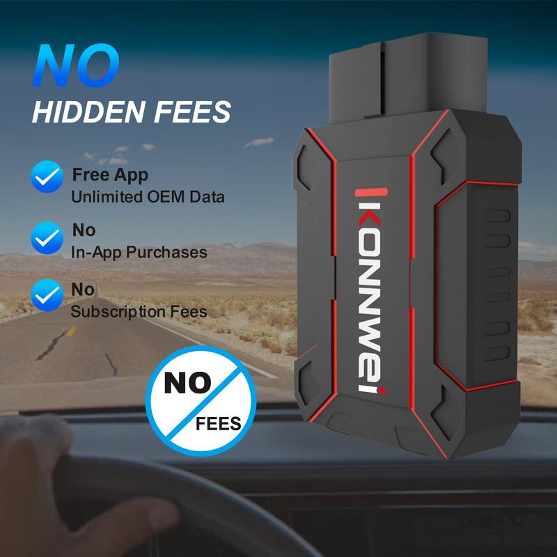 KONNWEI MAXOBD Полная система OBD2 Сканер Bluetooth 5.2 Автомобильный Диагностический Инструмент для Чтения Кодов Двигателя/Трансмиссии/ABS/Подушки Безопасности