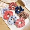 Christmas Large Scrunchies: Festive Print Elastic Hair Accessories for Ponytails & Buns