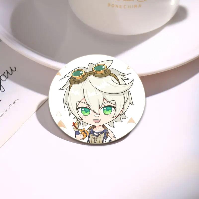 Значки Bennett 32/44/58 мм, аниме-броши ручной работы Genshin Impact, значок на лацкан игрового персонажа, креативный значок в виде мультяшной фигурки, подарочный аксессуар