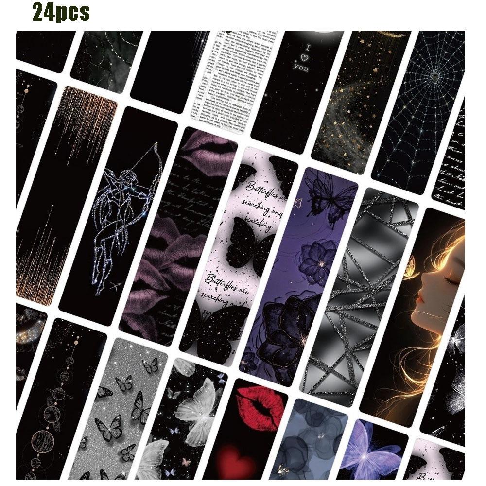 24/30PCS Set Butterfly Motivational Bookmarks Aesthetic Stationery Reading Book Clip Student Gift