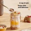 430ML Glass Oatmeal Cup with Lid Spoon Portable Breakfast Container for Cereal Yogurt Salad Leakproof Kitchen Storage