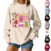 Women's Loose Comfortable Casual Fashionable Character Printing Round Neck Long Sleeved Sweatshirt