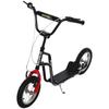 Teen Kick Scooter with Adjustable Handlebar, Inflatable Wheels, Two Brakes, Black
