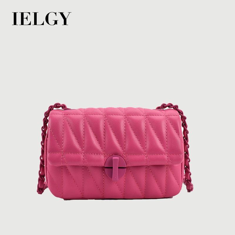 IELGY women's chain small square bag texture simple messenger