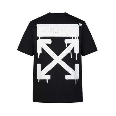 Off-White Классическая Белая Чернила Граффити Мода Легкая Роскошь Модная Универсальная Футболка Унисекс Футболка OFFTE03ILOGMQ