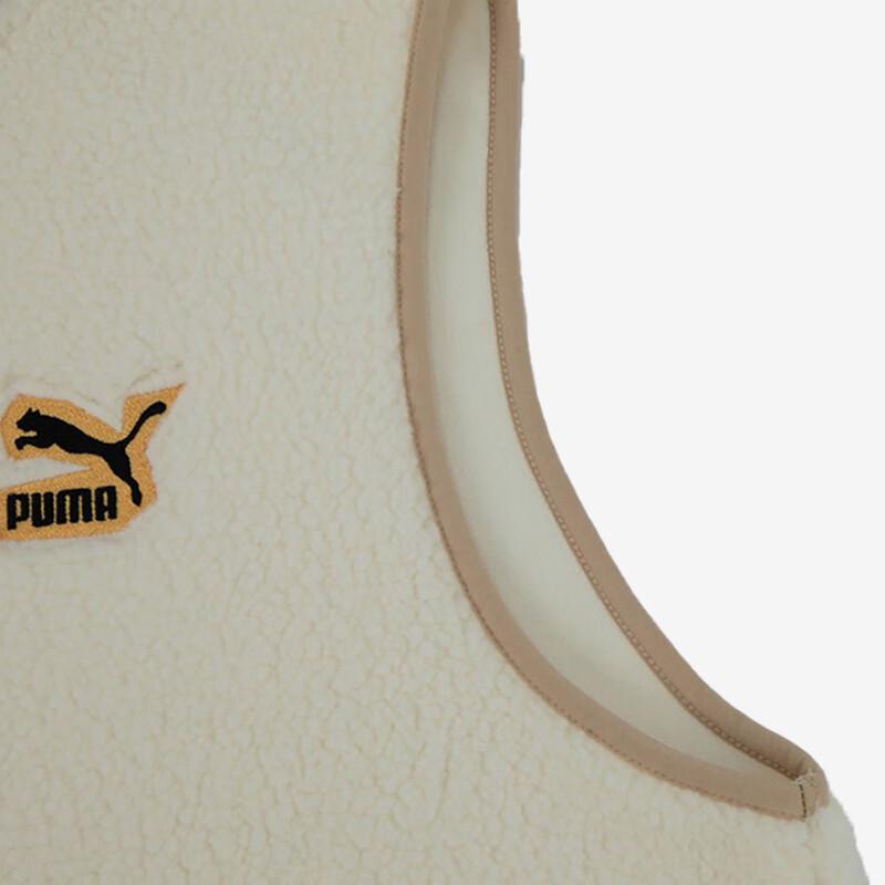 Puma Флисовый жилет с логотипом и цветными блоками, мужские топы, белый 539967-65