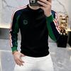 Mens Embroidered Color Block Crewneck Sweatshirt Trendy Casual Loose Fit Top Teens