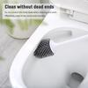 Ecoco Toilet Brush and Holder Set Toilet Bowl Brush Bathroom Hollow Drainage Holder Toilet Soft Cleaner Brush Kit with