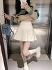 Европейско-американская нишевая универсальная юбка А-силуэта с высокой талией и плиссировкой: Чистое желание, стиль горячей девушки для весны/лета/осени