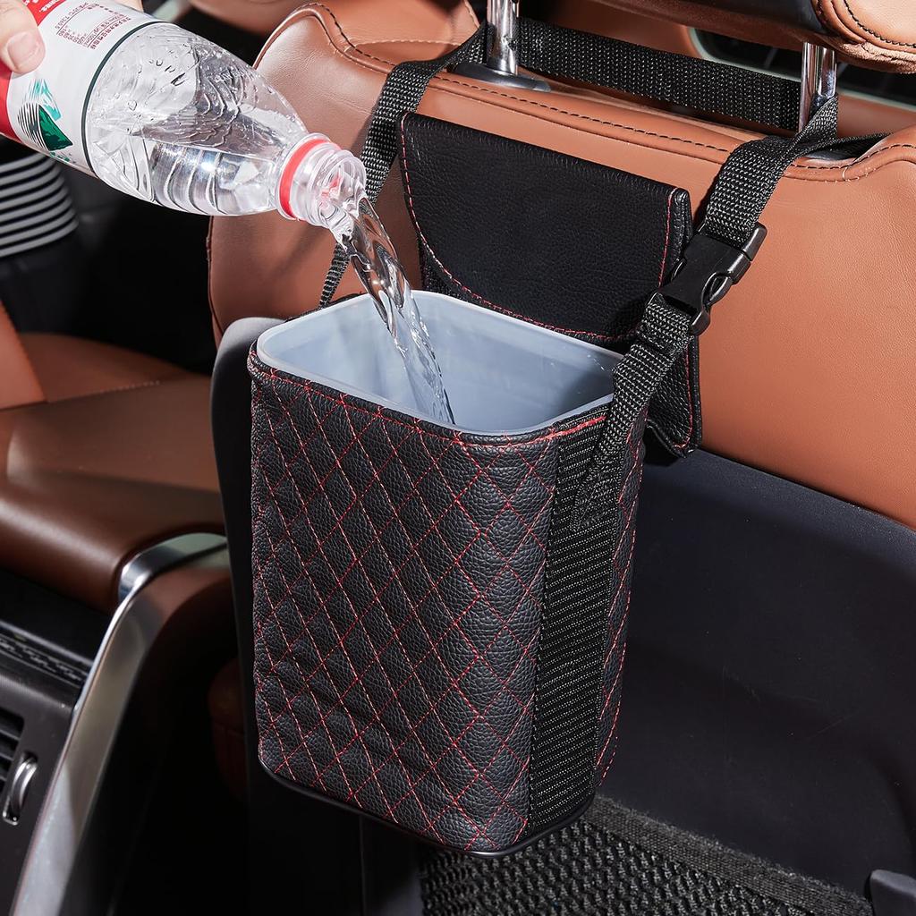 Car Trash / Car Garbage Bin / Black / Car Lid, Waterproof, Multi-functional,