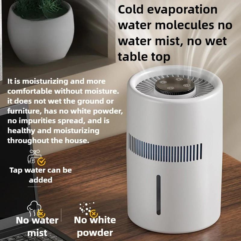 4L Fog Free Large Capacity Humidifier Sterilization Cold Evaporation Molecules USB Charging Safer Multiple Filtration Healthier