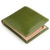 ABIES Japanese Tochigi Leather Cowhide Bifold Green Wallet,