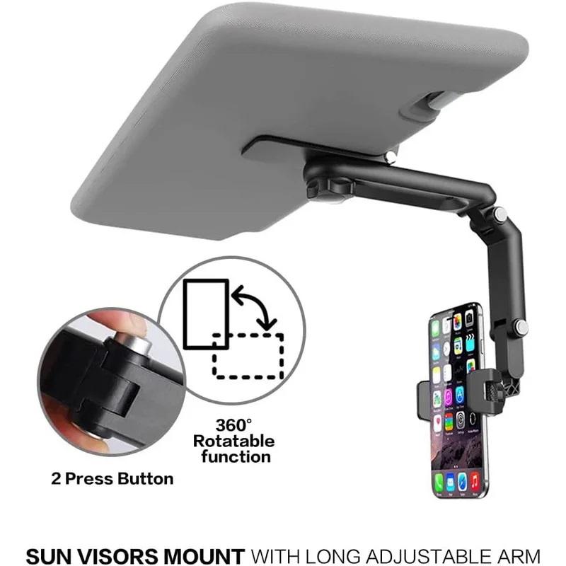Car Mobile Phone Holder Sun Visor Navigation Car Support Frame Universal Direct View Car Multi-function Mobile Phone Holder