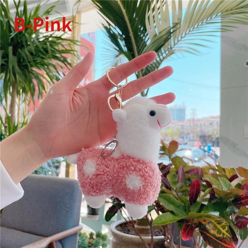 Мягкий Хлопок Альпака Игрушка Плюшевая Кукла Радужный Конь Верблюд Животное Брелок Женская Сумка Амулет Аксессуары Подарок
