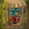 Винтажный знак из жести Route 66 для мотоциклистов, настенное искусство, 8x12 дюймов, ретро-декор для дома, бара, офиса