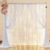 Chiffon Curtain Wedding Party Backdrop Baby Shower Drape Hotel Banquet Wrinkle Free Photo Background Wedding Curtain Decoration