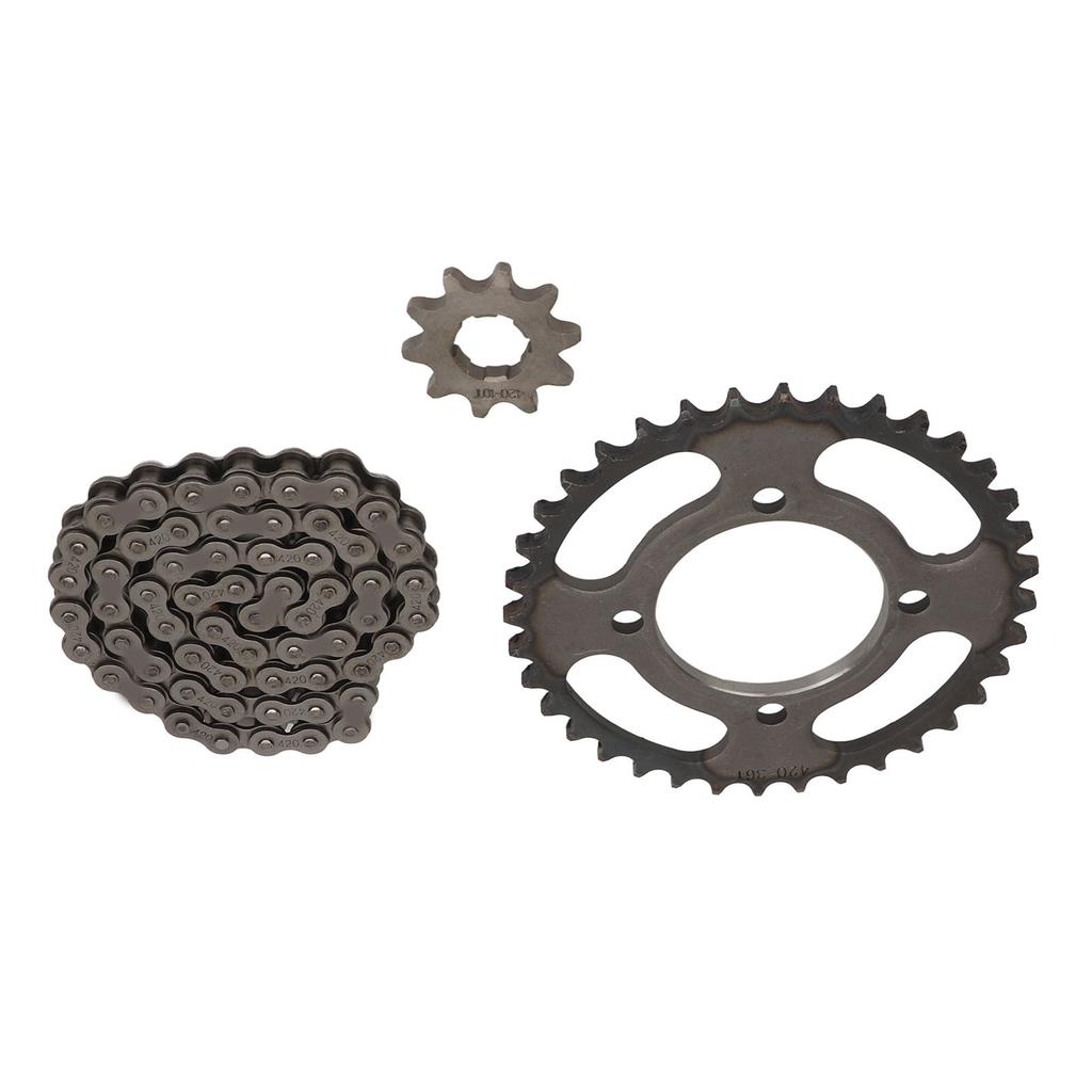 420 Chain Sprocket Set Steel 10T Front Motor Sprocket 36T Rear Chain Wheel Sprocket with 60 Link Drive Chain for DIY