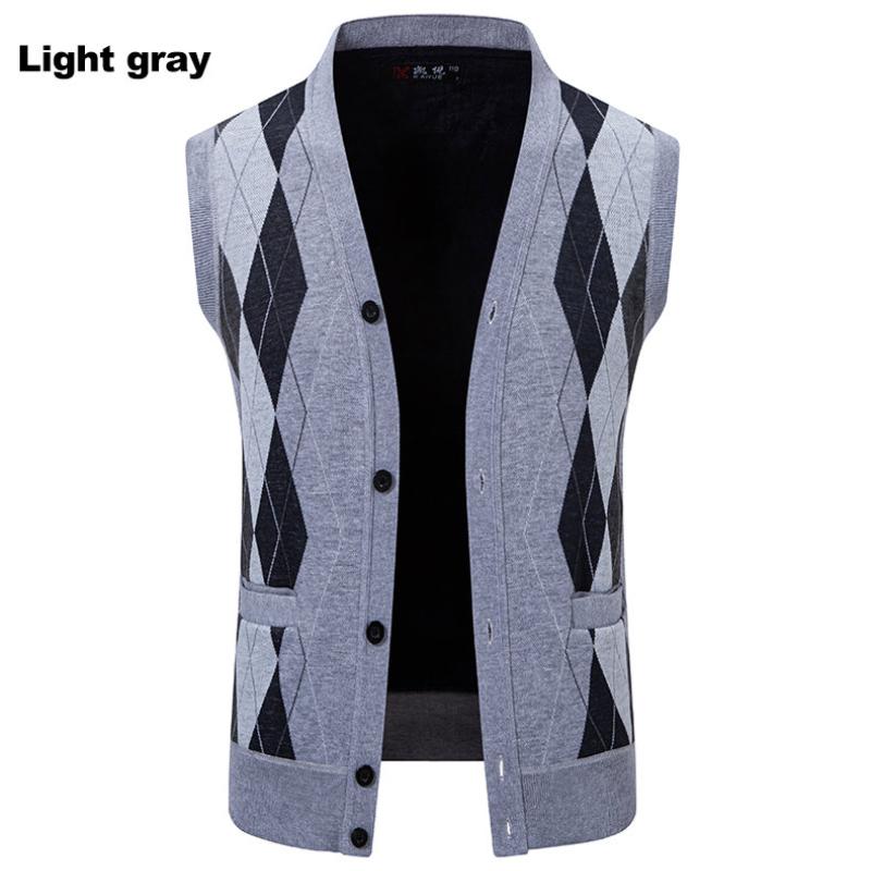 Cozy Up Mens Argyle Sweater Vests V Neck Sleeveless Cardigan Vest Knitwear