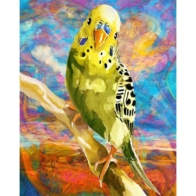 5D круглая алмазная живопись Цветная птица животное для детей и взрослых картина вышивка мозаика дизайн ремесла домашний декор подарок