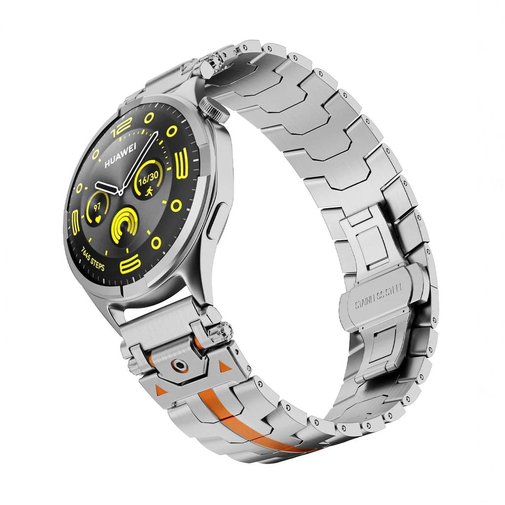 Ремешок из нержавеющей стали 22 мм 20 мм для Huawei Watch GT4 5 46 мм/GT5 Pro GT3 GT2 Металлический браслет для Samsung Galaxy Watch 7/6/5/4
