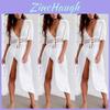 Chic Women's Lace Crochet Beach Kaftan Dress For Effortless Summer Style