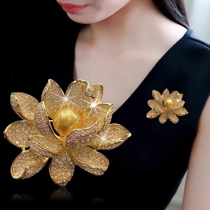 Exquisite Elegant Flower Brooch Pin for Women Ladies Fashion Clothes Suit Accessories Jewelry Gifts