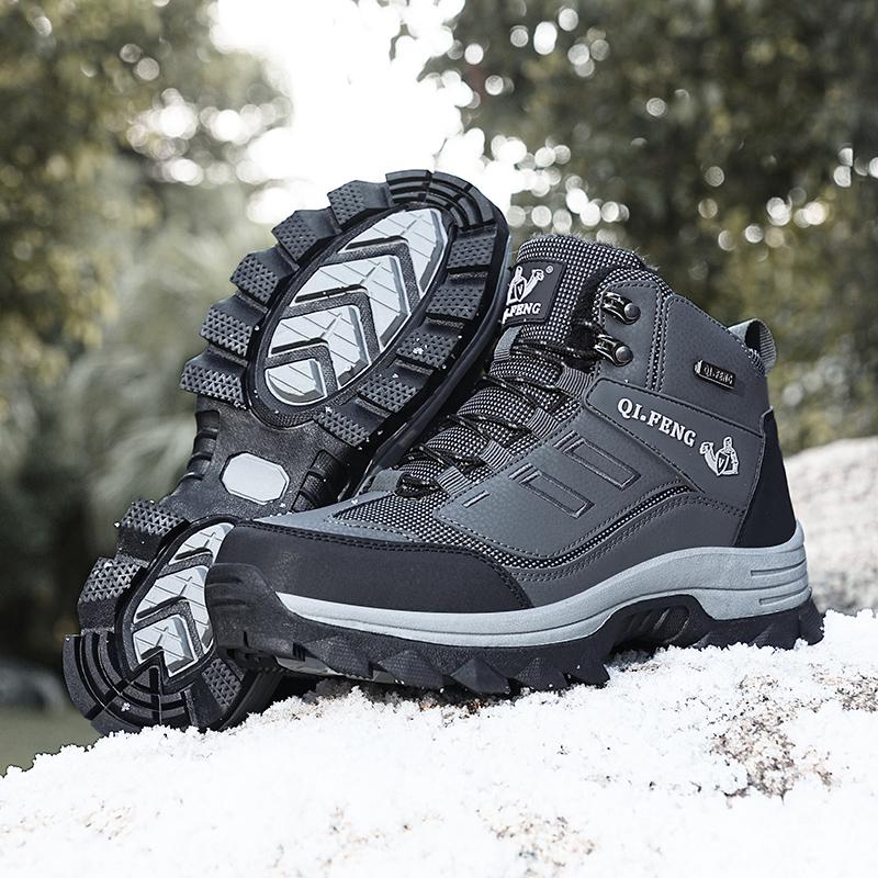 37-47 Модные теплые высокие бархатные хлопковые ботинки для альпинизма, походные ботинки для снегоступов