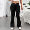 Women's High-waisted Hip-lifting Bell Black Bottoms Simplicity Fashion Comfortable Slim Straight-leg Pants Casual Plus Size Bell-bottoms