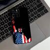 Америка США Флаг Статуя Свободы Чехол для телефона Для iPhone 17,16,15,14,13,12,11 Plus,Pro Max,XS,Мягкий силиконовый Черный чехол